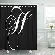 Image result for Monogrammed Shower Curtain