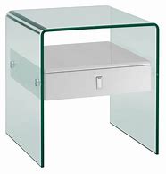 Image result for Glass Night Table