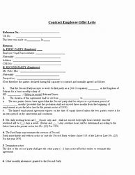 Image result for Offer Letter for Contract Employees