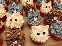 Image result for Cat Birthday Cupcake