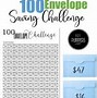 Image result for Free Printable 100 Challenge Envelope Tracker