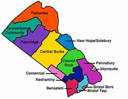 Image result for Map of Bucks County Pennsylvania