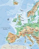 Image result for Europe Physical Map Rivers and Mountains