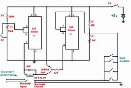 Image result for Burglar Alarm Circuit Diagram with 555 Timer
