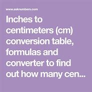 Image result for 6 Inch to Cm