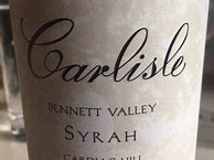 Image result for Carlisle Syrah Filtered Bennett Valley