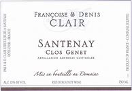 Image result for Francoise Denis Clair Santenay Clos Genet