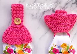 Image result for Crochet Towel Holder No Button