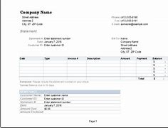 Image result for Payment Statement Template Free