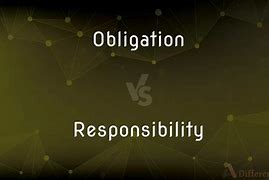 Image result for Obligation vs Responsibility