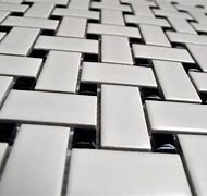 Image result for Black and White Basketweave Floor Tile