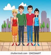Image result for People in Town Cartoon