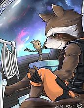 Image result for Anime Rocket Raccoon
