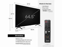 Image result for Samsung 4K 65" TV Dimensions Inches