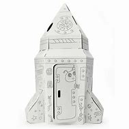 Image result for Cardboard Rocket Ship Colouring in Playhouse AU