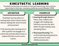 Image result for Kinesthetic Examples
