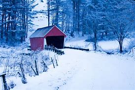 Image result for Covered Bridge in Snow