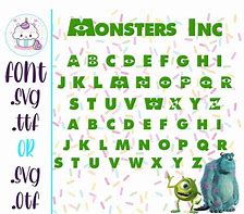 Image result for monster inc alphabets