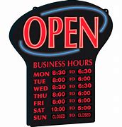 Image result for Open Hours Sign