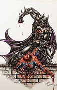Image result for Batman Beating Spider-Man