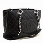 Image result for Black Chanel Shopping Bag