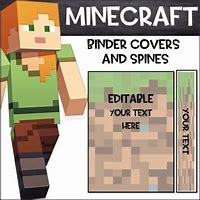 Image result for Minecraft Binder Cover