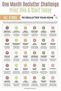 Image result for Cool Printable Declutter in Each Room Schedule