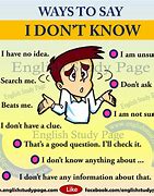 Image result for I Don't Know Pic