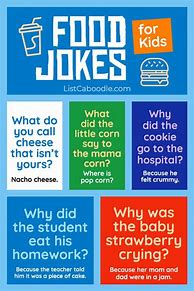 Image result for Funny Jokes for Kids About Food