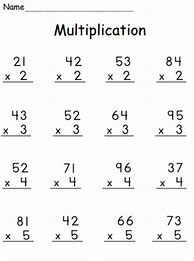 Image result for 2 Digit Multiplication Worksheets