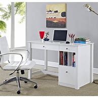 Image result for White Wood Computer Desk