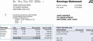Image result for ADP Pay Statement