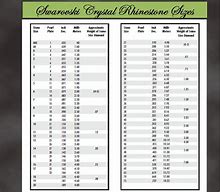 Image result for Swarovski SS and Pp Size Chart