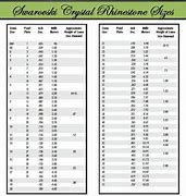 Image result for Swarovski Crystal Size Chart