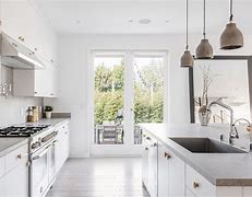Image result for White Cabinets with Concrete Countertops