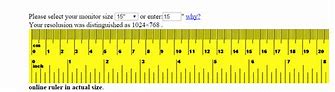 Image result for Ruler Measurements Online