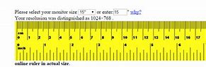 Image result for Online Ruler Actual Size Inches