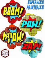 Image result for Superhero Pow Signs