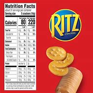 Image result for Ritz Crackers Food Label