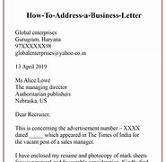 Image result for Address in Formal Letter