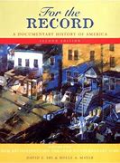 Image result for For the Record a Documentary History