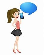 Image result for Female Holding Cell Phone Vector