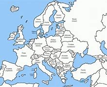 Image result for Europe Map No Color