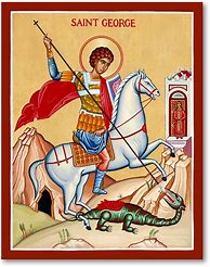 Image result for St. George and the Dragon Icon