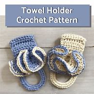 Image result for Crochet Leaf Towel Holder