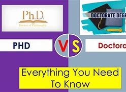 Image result for Doctorate Degree Vs. PhD