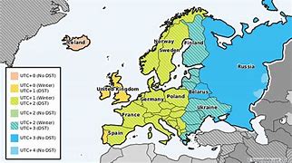 Image result for Time Zones of Europe