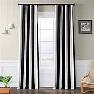 Image result for Black and White Striped Panel Curtains