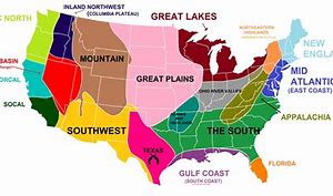 Image result for Geographical Regions of USA