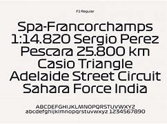 Image result for F1 Font